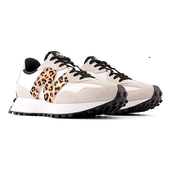 New Balance 327 Trainers Sneakers Animal Print White Black Size 9.5 - Picture 16 of 16